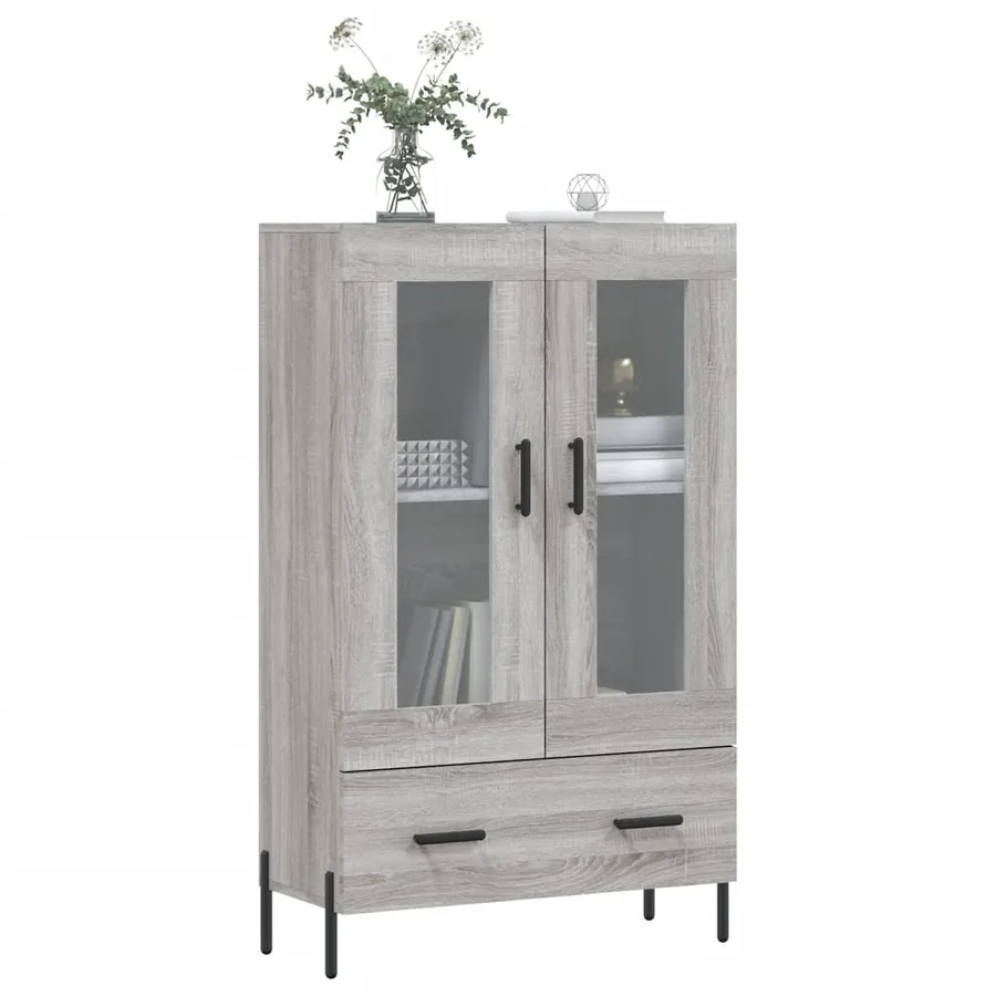 Buffet haut sonoma gris 69,5x31x115 cm bois d'ingénierie - 3