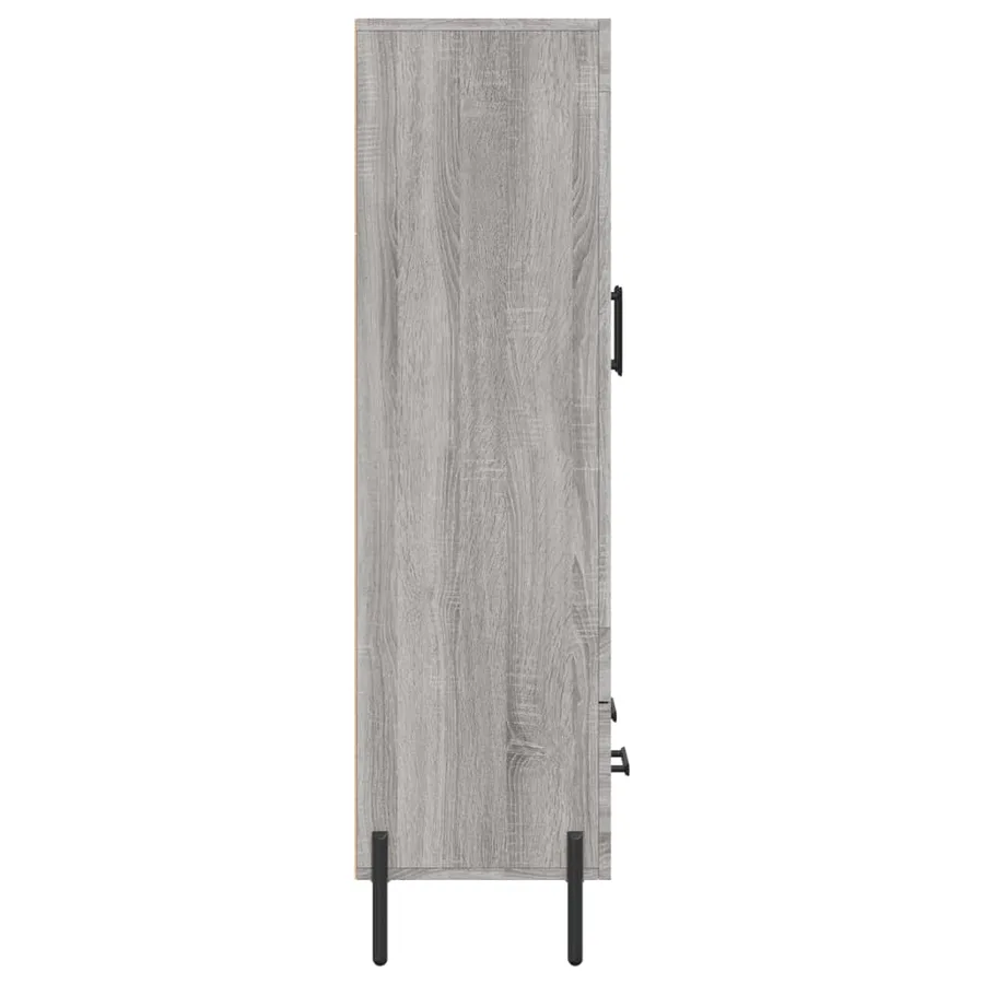 Buffet haut sonoma gris 69,5x31x115 cm bois d'ingénierie - 7