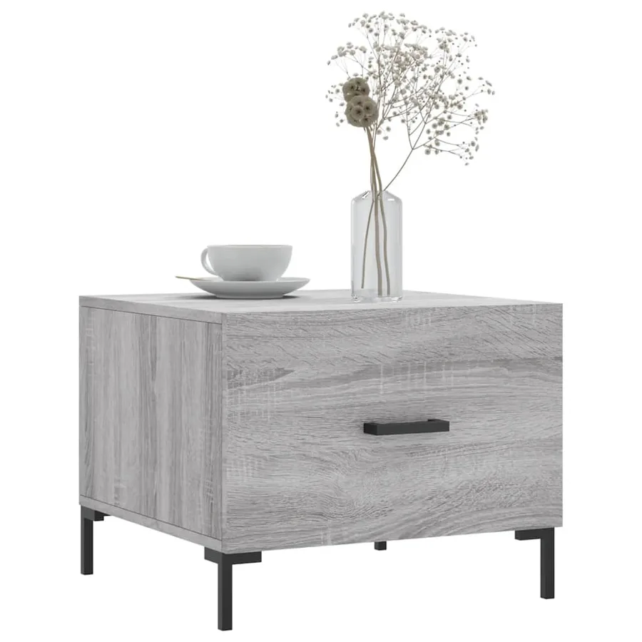 Tables basses 2 pcs sonoma gris 50x50x40 cm bois d'ingénierie - 3