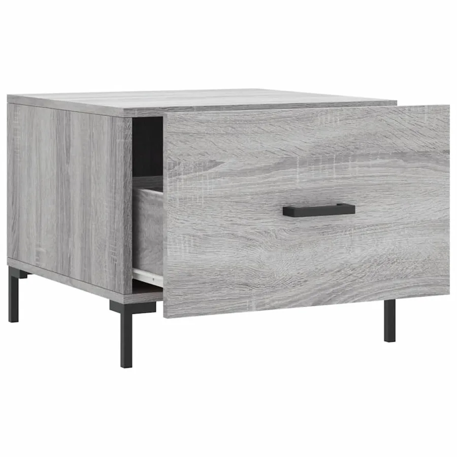 Tables basses 2 pcs sonoma gris 50x50x40 cm bois d'ingénierie - 7