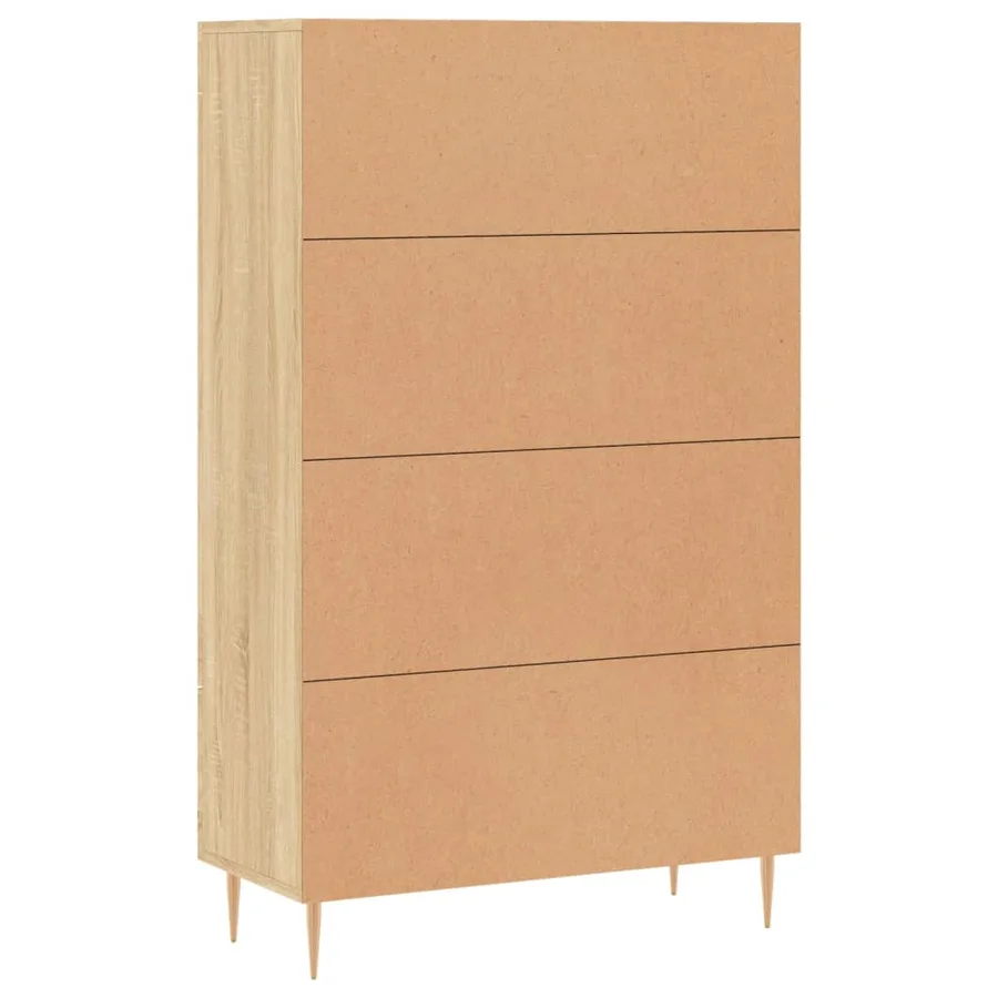 Buffet haut chêne sonoma 69,5x31x115 cm bois d'ingénierie - 8
