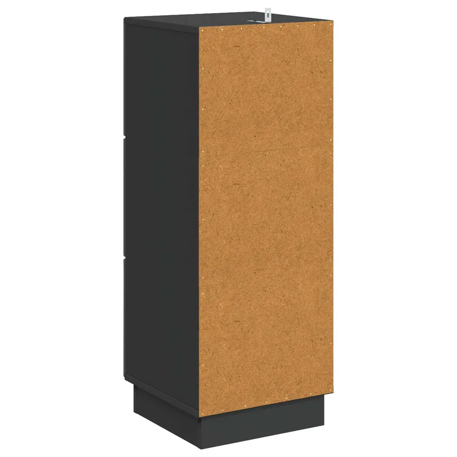 Armoire à tiroirs Noir 33 x 34,5 x 87 cm Bois d'ingénierie - 9