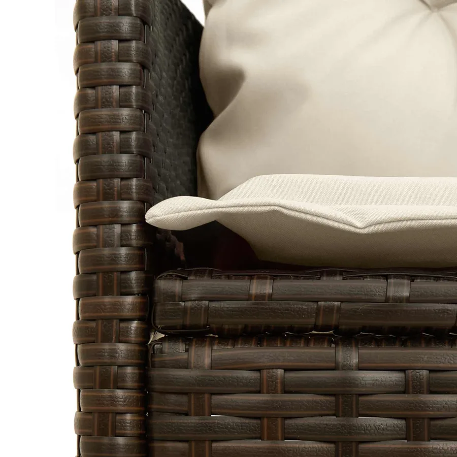 Ensemble de canapé de jardin avec coussin 2 pcs polyrotin - 10