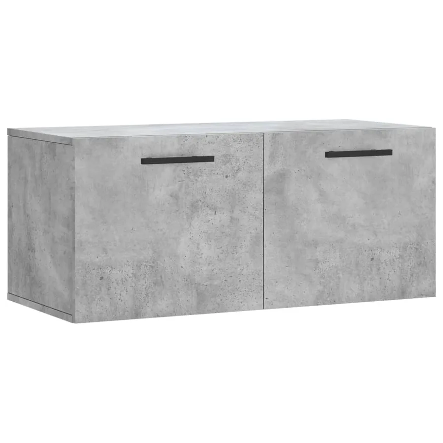 Armoire murale gris béton 80x36,5x35 cm bois d'ingénierie - 2