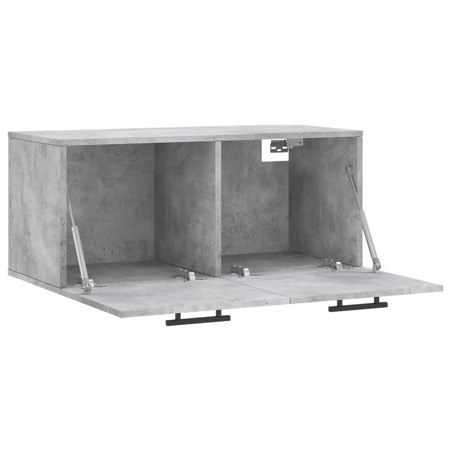 Armoire murale gris béton 80x36,5x35 cm bois d'ingénierie - 6