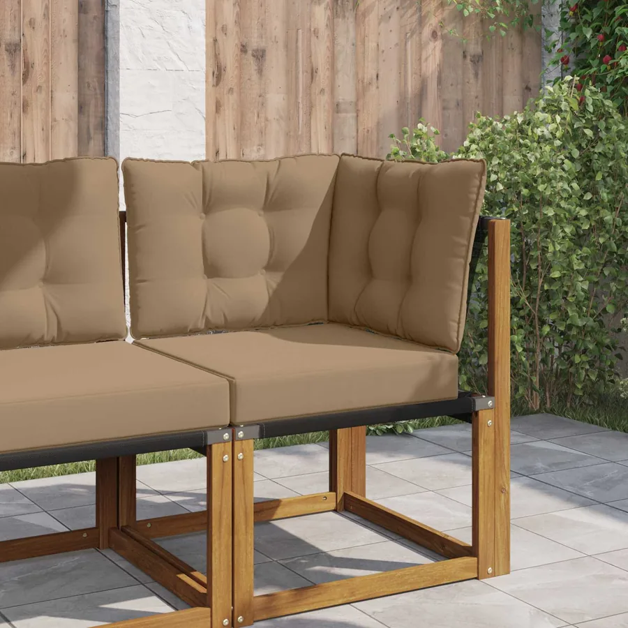 Coussin de canapé d'extérieur Polyester Taupe 60 x 40 x 10 cm