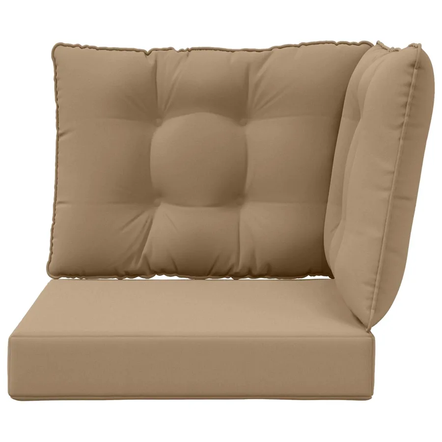 Coussin de canapé d'extérieur Polyester Taupe 60 x 40 x 10 cm - 6