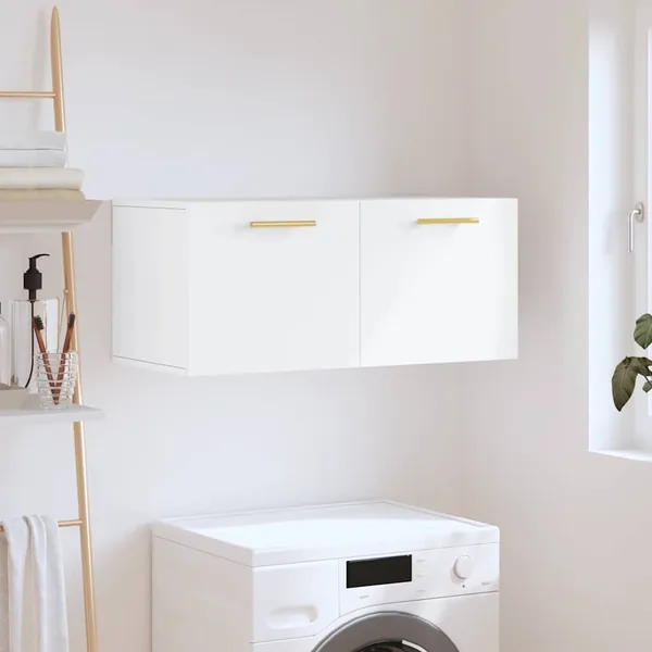 Armoire murale blanc 80x36,5x35 cm bois d'ingénierie