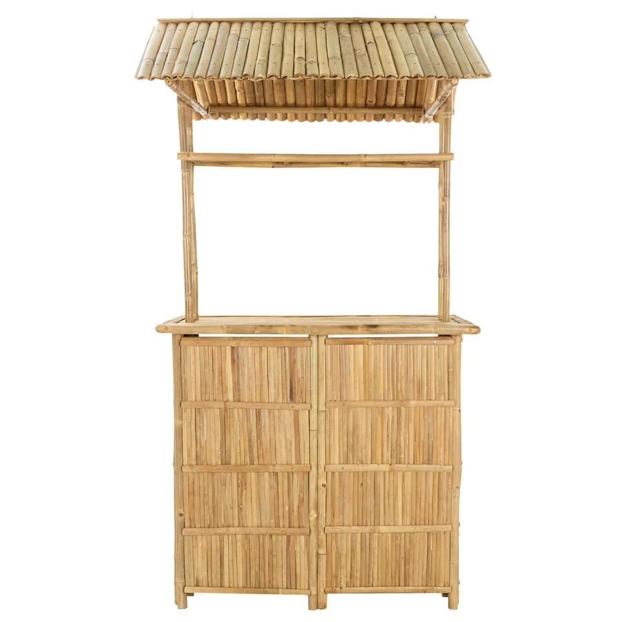 Table de bar extérieure Naturel 115 x 95 x 214 cm Bambou - 3
