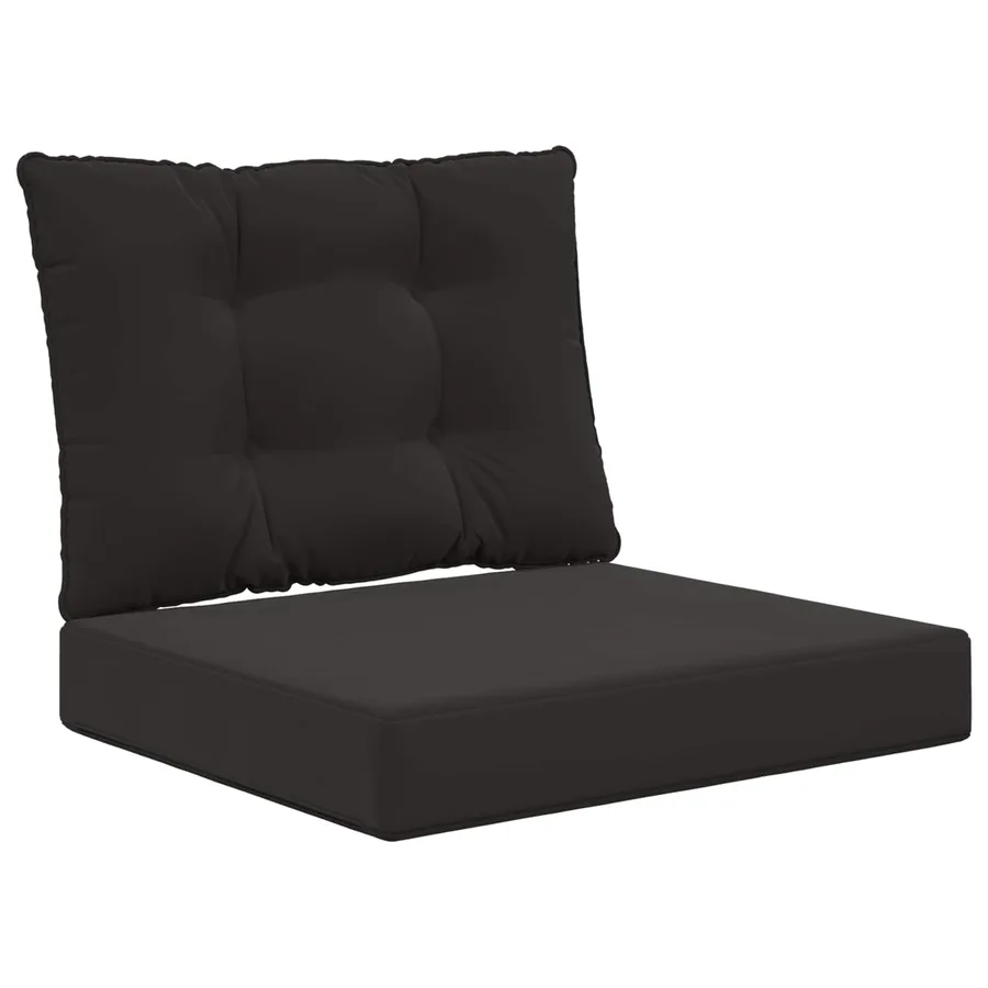 Coussin de canapé d'extérieur Polyester Noir 60 x 50,5 x 8 cm - 2