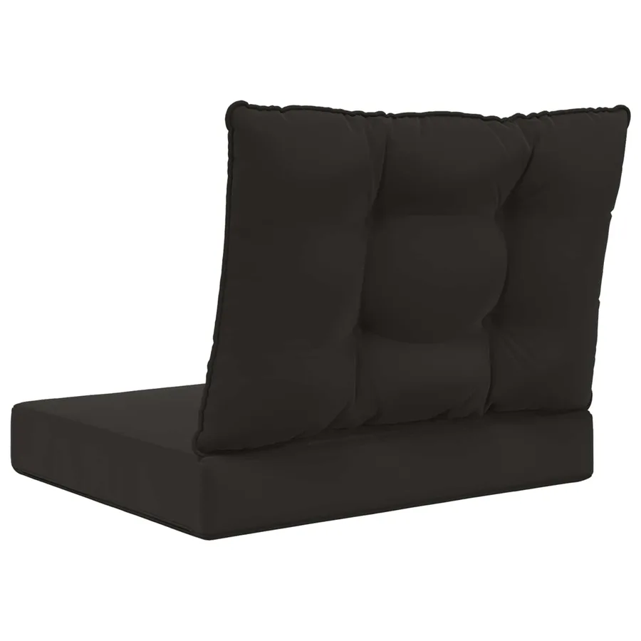 Coussin de canapé d'extérieur Polyester Noir 60 x 50,5 x 8 cm - 7
