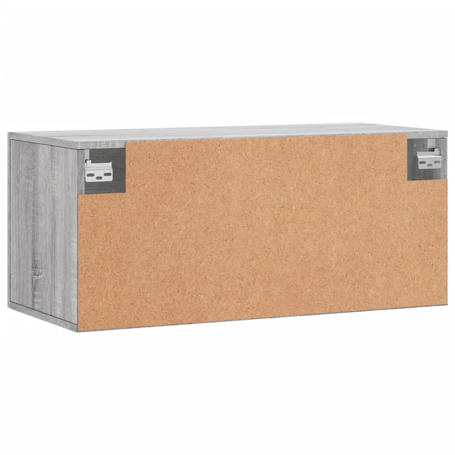 Armoire murale sonoma gris 80x36,5x35 cm bois d'ingénierie - 8