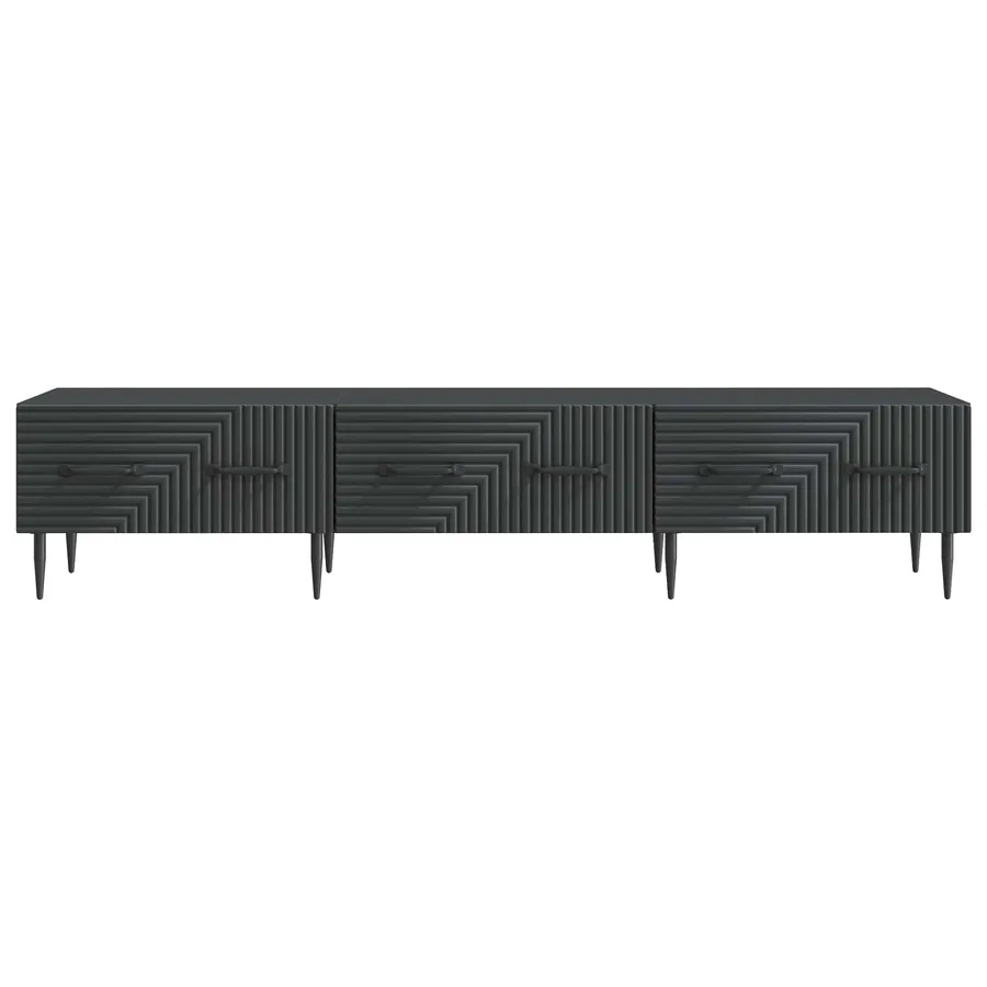 Meuble TV avec tiroir Noir 147 x 34,5 x 30 cm Bois d'ingénierie - 6