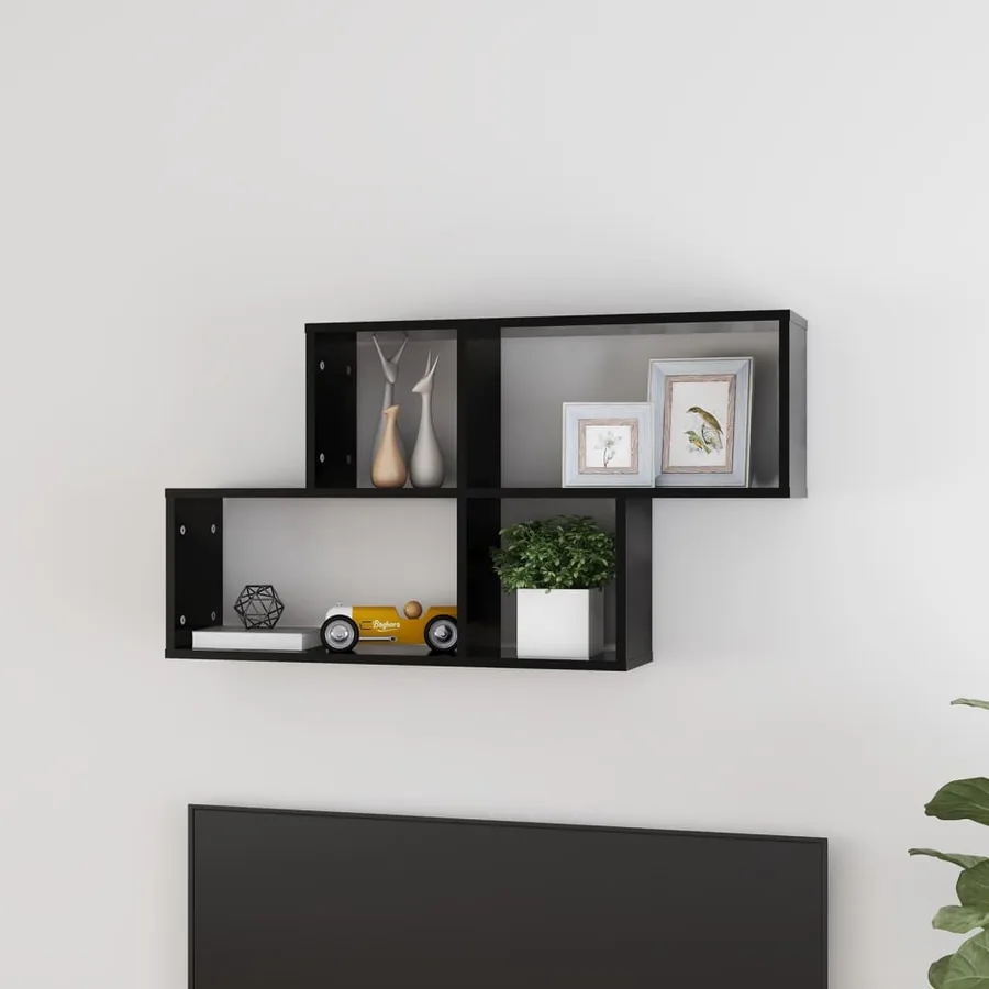 Étagère murale Noir 100x18x53 cm Bois d’ingénierie