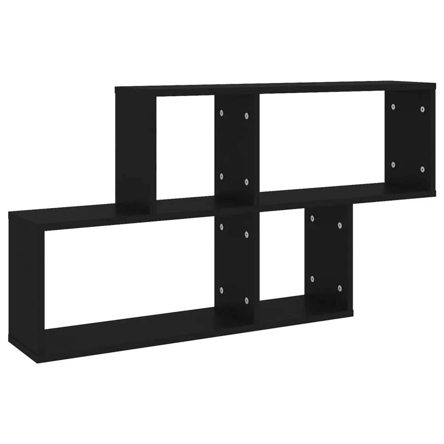 Étagère murale Noir 100x18x53 cm Bois d’ingénierie - 2