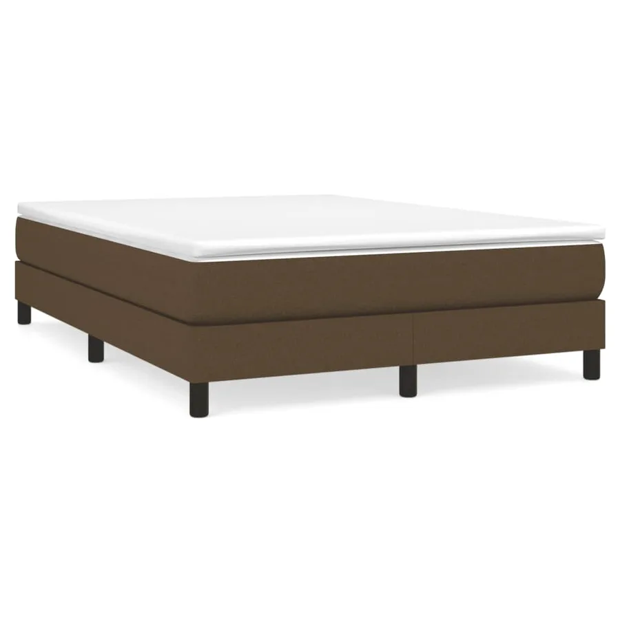 Sommier à lattes de lit avec matelas Marron foncé 140x190 cm - 2