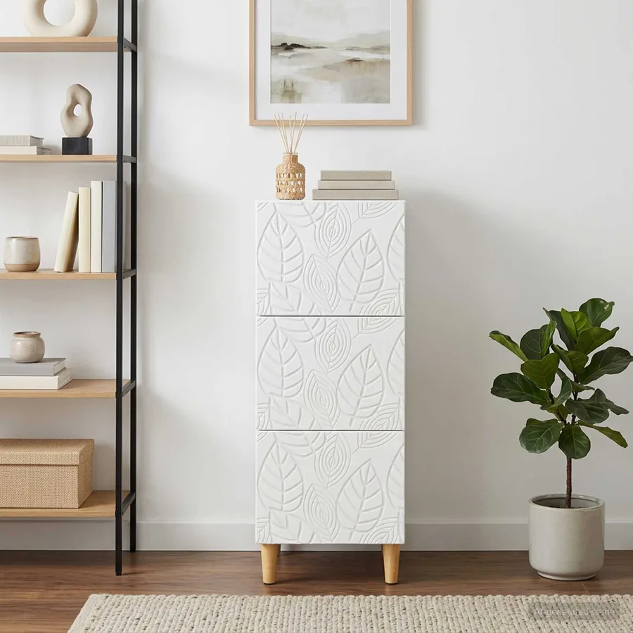Armoire à tiroirs Blanc 33 x 34,5 x 90 cm Bois d'ingénierie