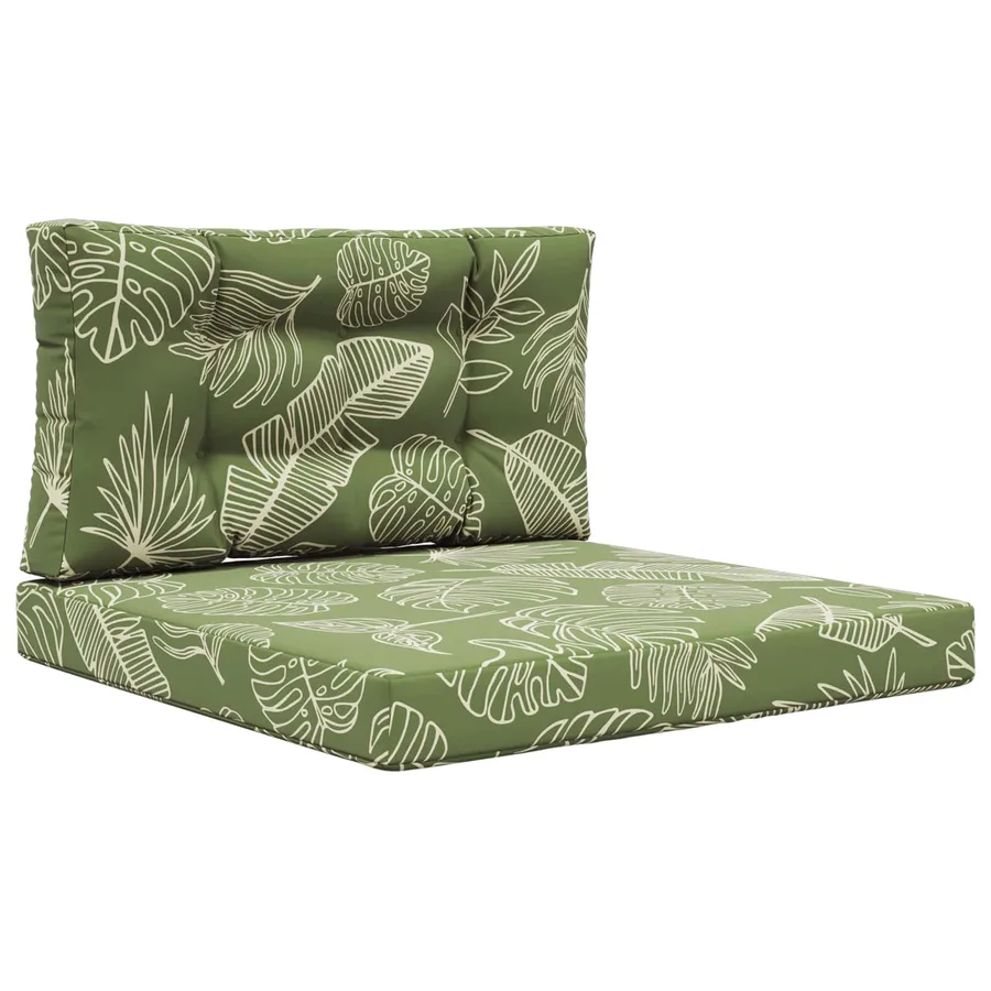 Coussin de canapé d'extérieur 2 pcs Modèle feuille Polyester - 2