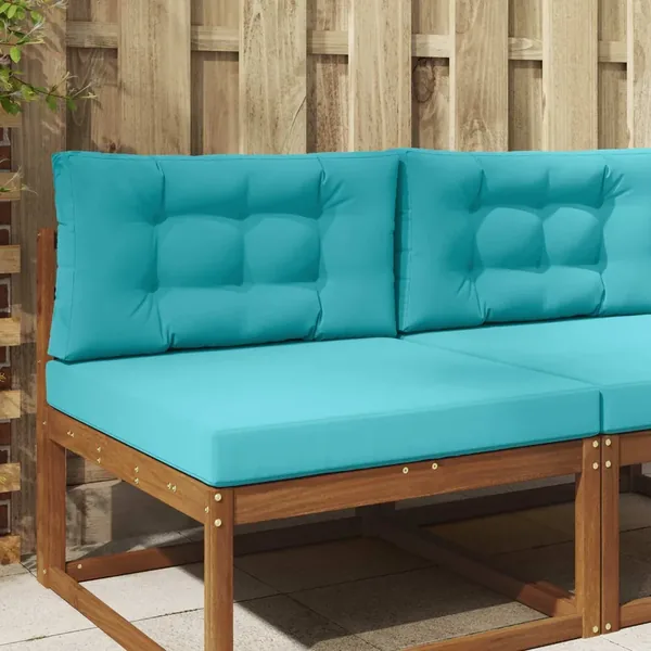 Coussin de canapé d'extérieur 2 pcs Turquoise Polyester