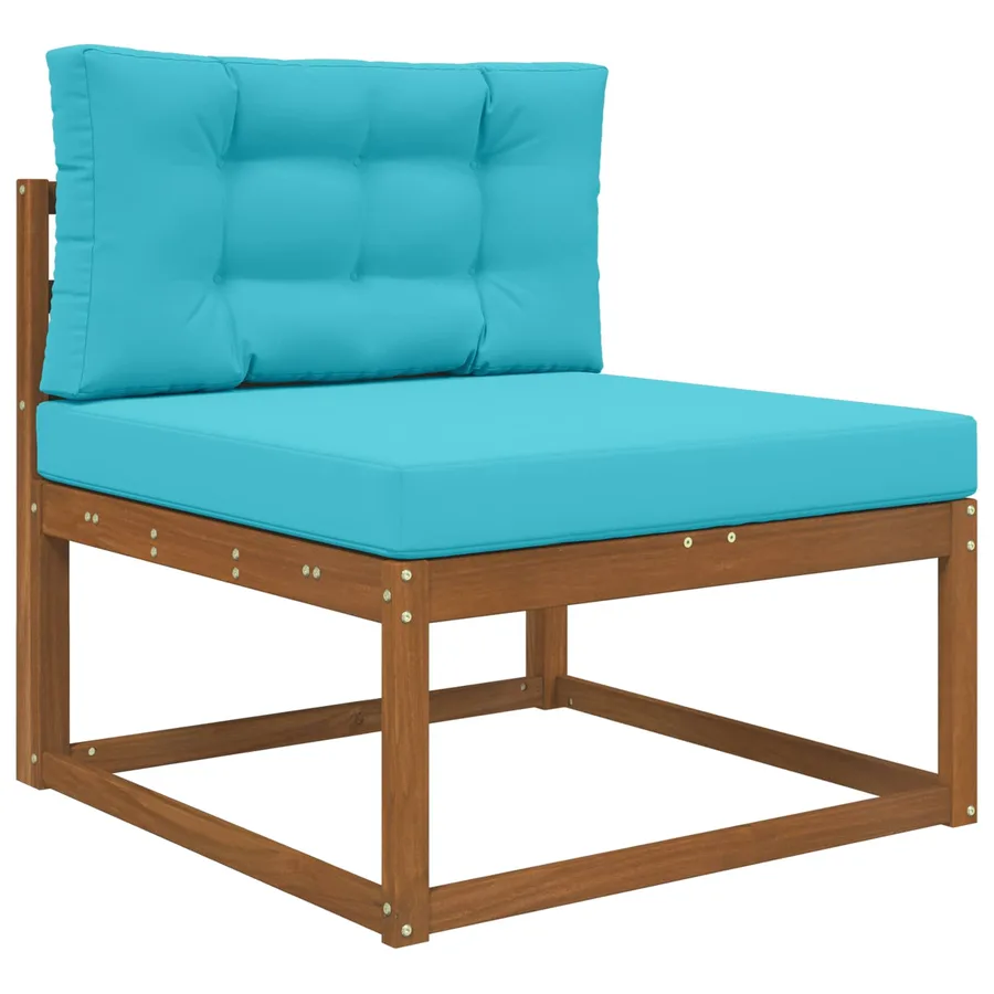 Coussin de canapé d'extérieur 2 pcs Turquoise Polyester - 3