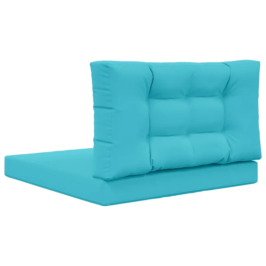 Coussin de canapé d'extérieur 2 pcs Turquoise Polyester - 7