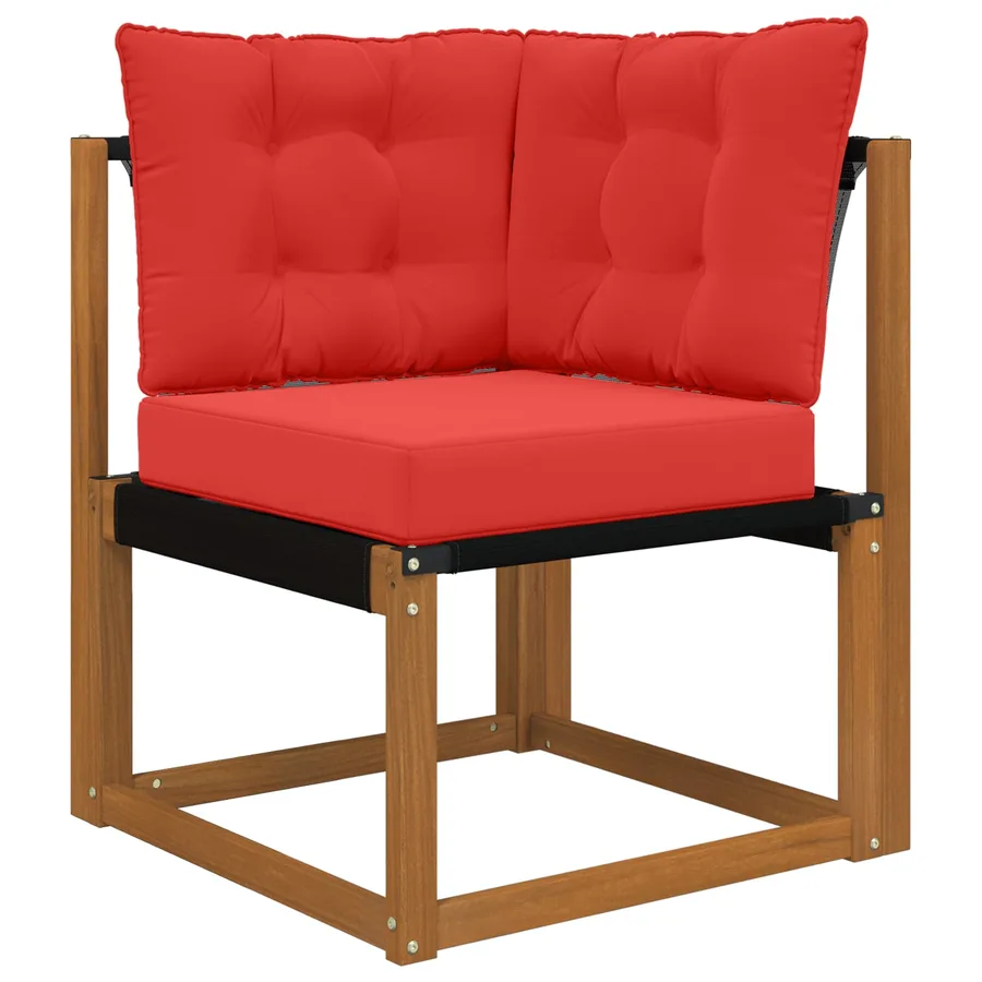 Coussin de canapé d'extérieur Polyester Rouge 60 x 40 x 10 cm - 3
