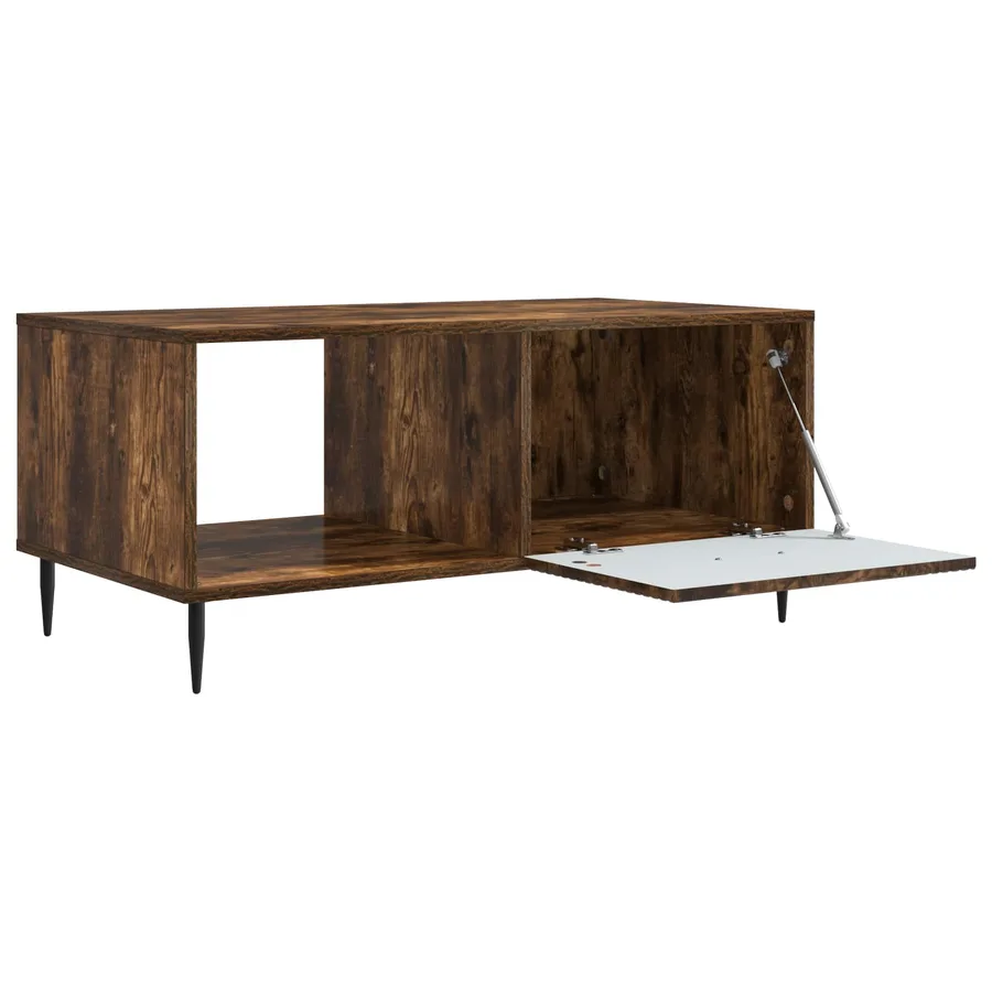 Table basse Chêne fumé 90 x 50 x 40 cm Bois d'ingénierie - 4