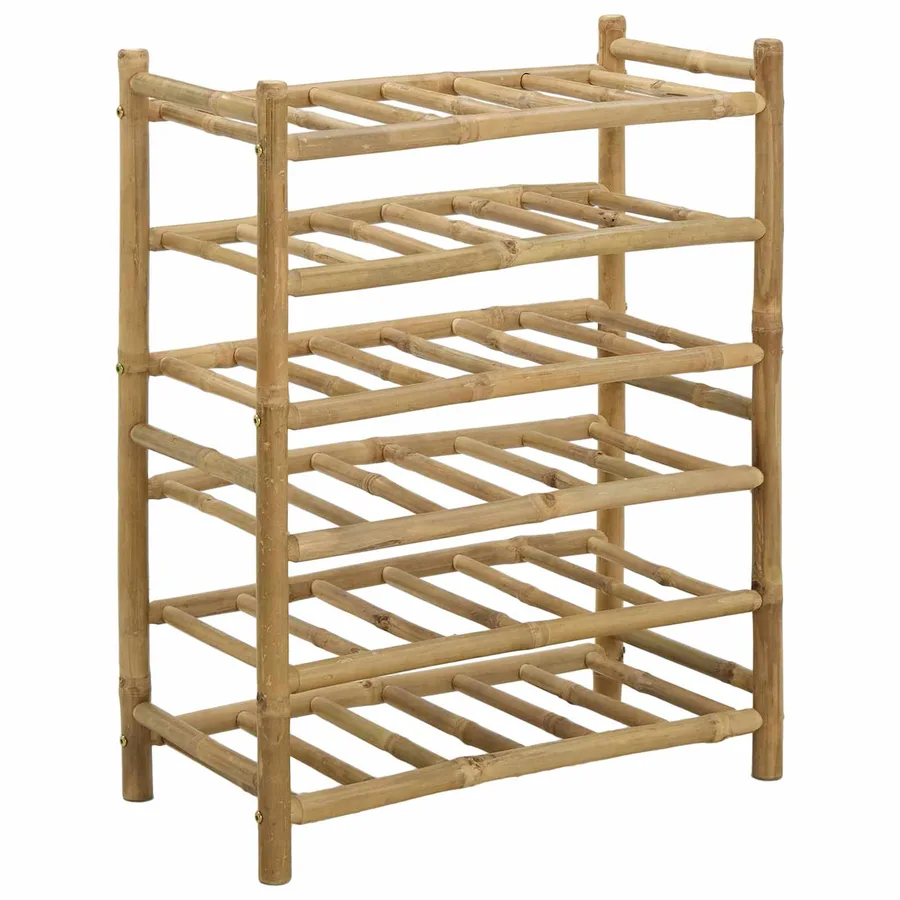 Étagère à vin Naturel 57 x 29,5 x 72 cm Bambou - 2