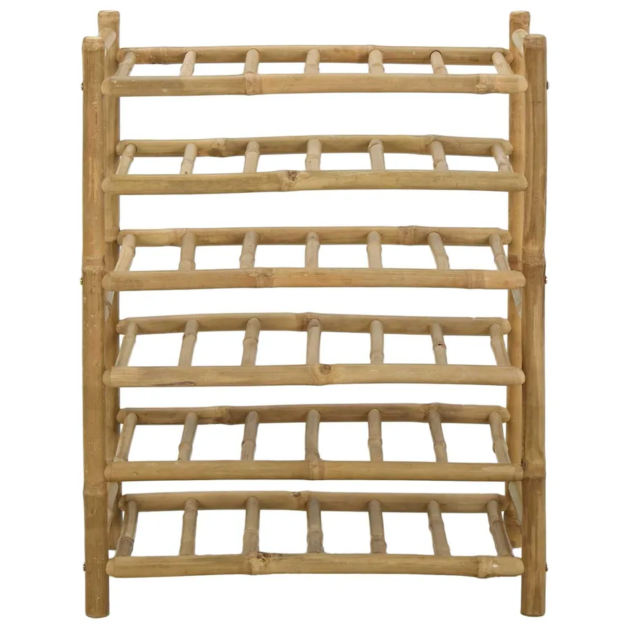 Étagère à vin Naturel 57 x 29,5 x 72 cm Bambou - 3