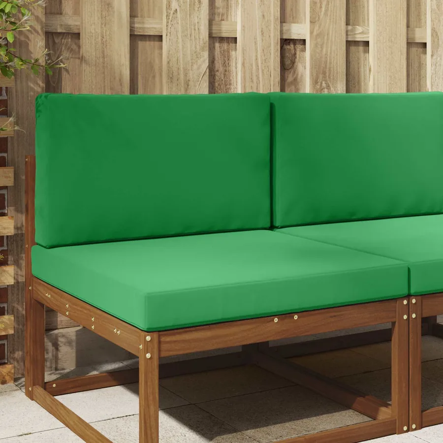 Coussin de canapé d'extérieur 2 pcs Vert Polyester
