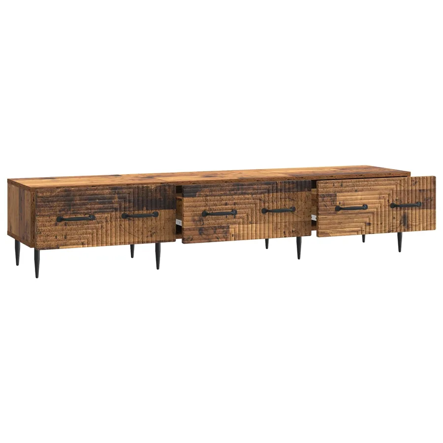 Meuble TV Bois ancien 147 x 34,5 x 30 cm Bois d'ingénierie - 5