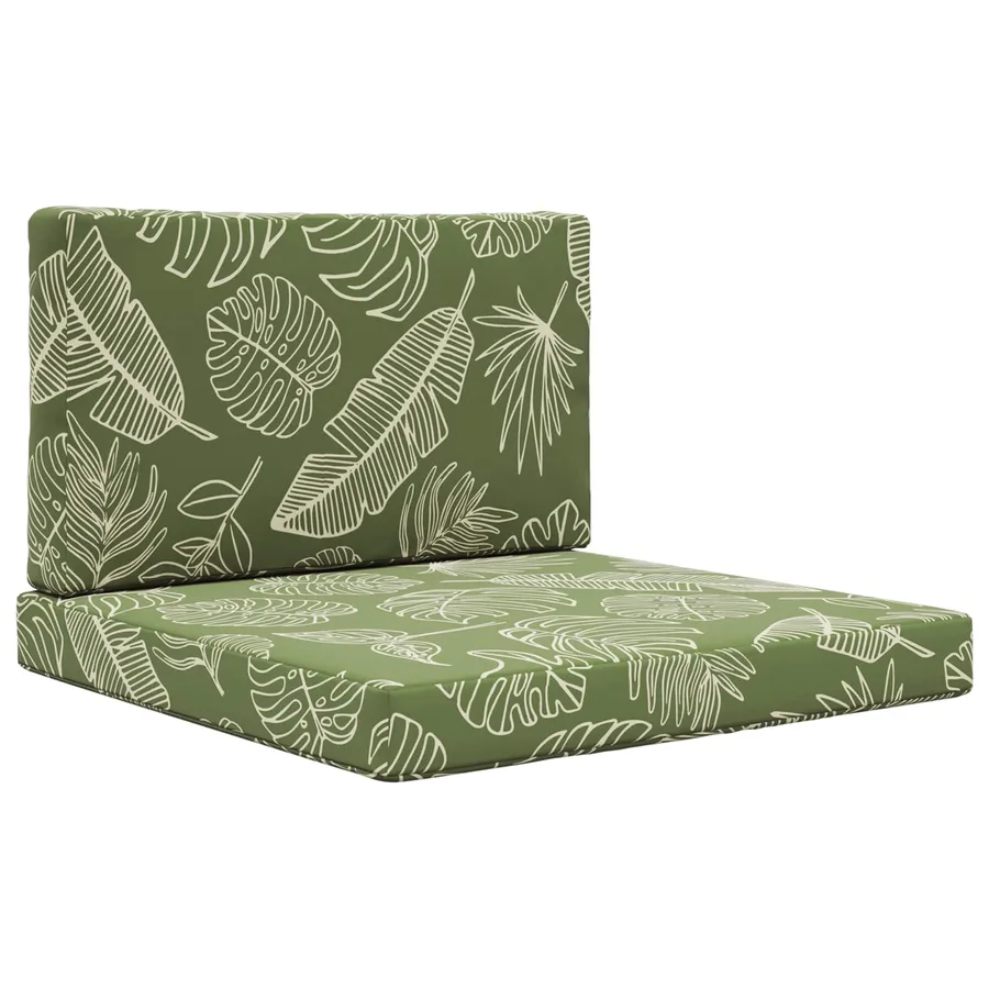 Coussin de canapé d'extérieur 2 pcs Modèle feuille Polyester - 2