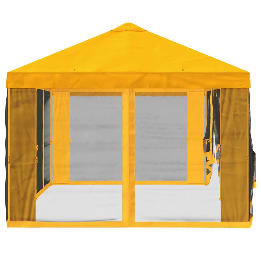 Housse de tonnelle avec murs latéraux 6 x 3 m Jaune Polyester - 6