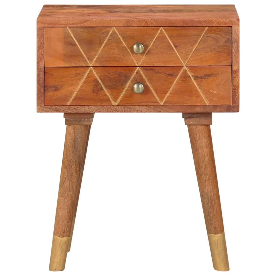 Table de chevet 43 x 30 x 58 cm Bois de manguier massif - 3