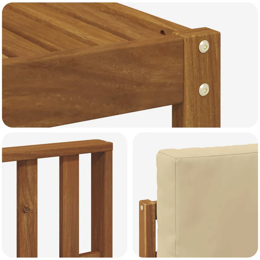 Ensemble de canapés d'extérieur 7 pcs Naturel et Beige - 7