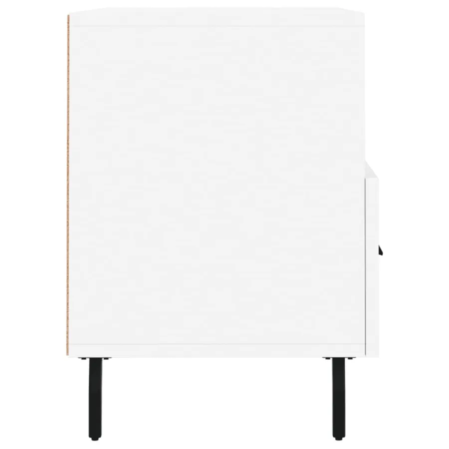 Meuble TV Blanc 80x36x50 cm Bois d'ingénierie - 7