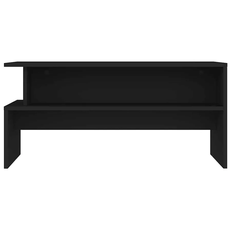 Table basse noir 90x55x42,5 cm bois d'ingénierie - 4