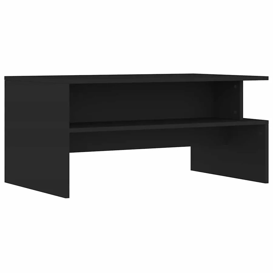 Table basse noir 90x55x42,5 cm bois d'ingénierie - 6