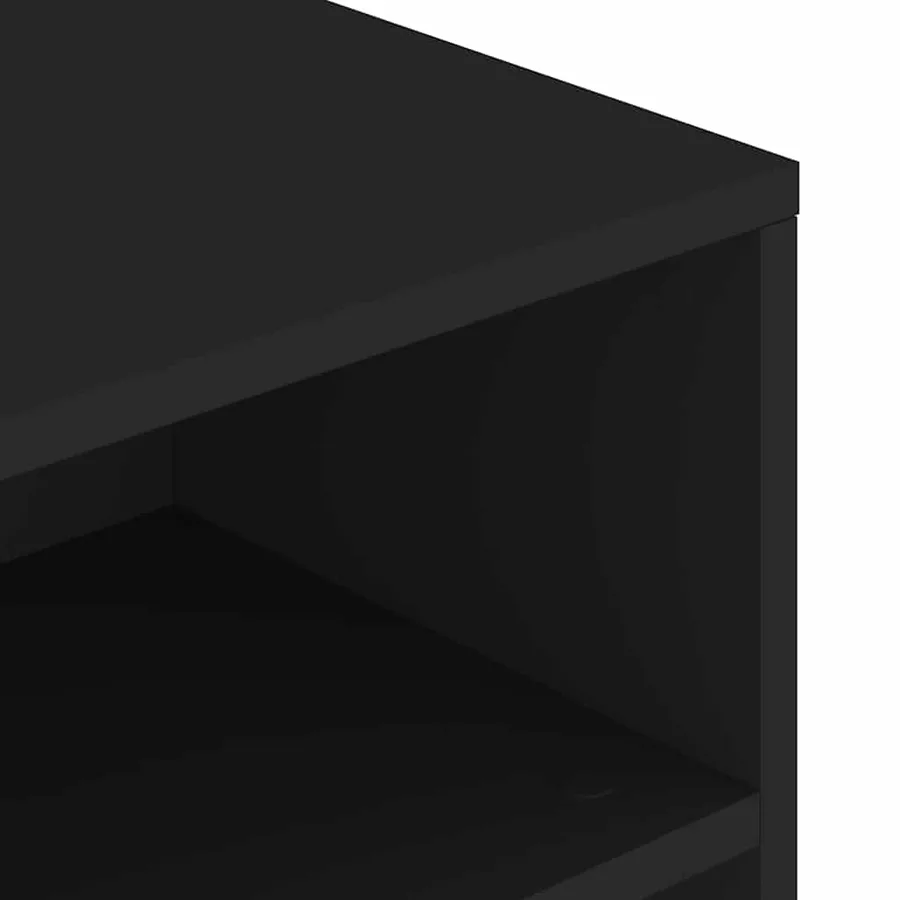 Table basse noir 90x55x42,5 cm bois d'ingénierie - 7