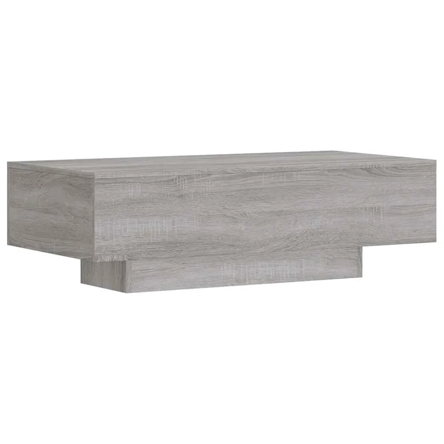 Table basse sonoma gris 100x49,5x31 cm bois d'ingénierie - 2
