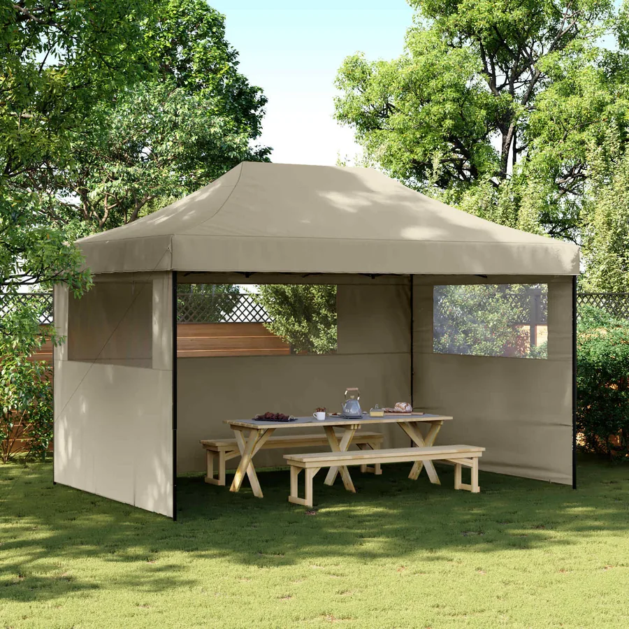 Tente de fête Taupe 292 x 440 x 315 cm Tissu Oxford