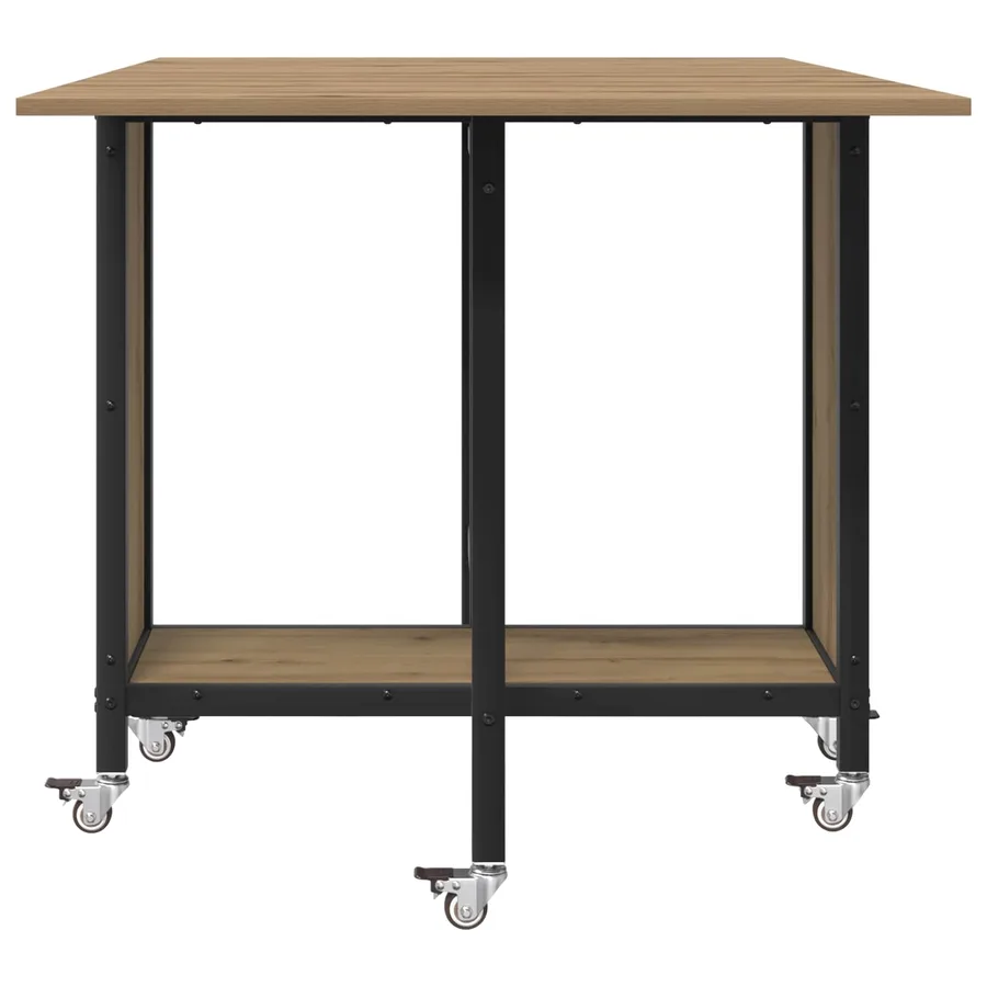 Table à manger pliante avec roulettes 130 x 80 x 76,5 cm - 6