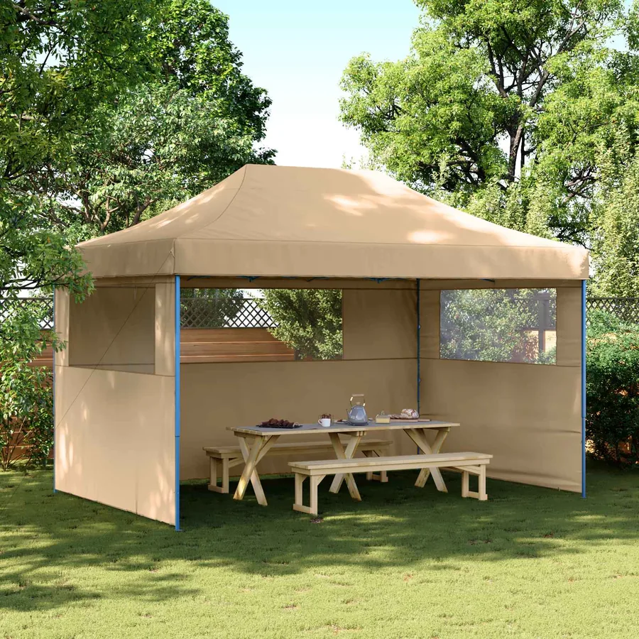 Tente de fête Beige 292 x 440 x 315 cm Tissu Oxford