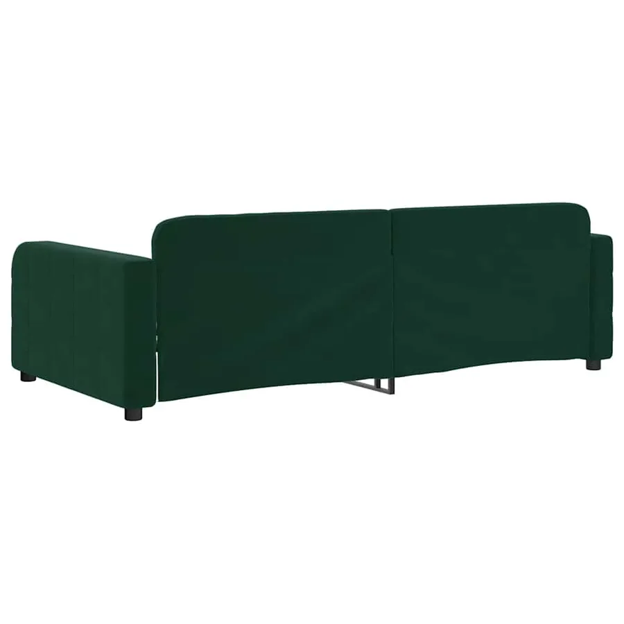 Lit de repos sans matelas vert foncé 90x200 cm velours - 5