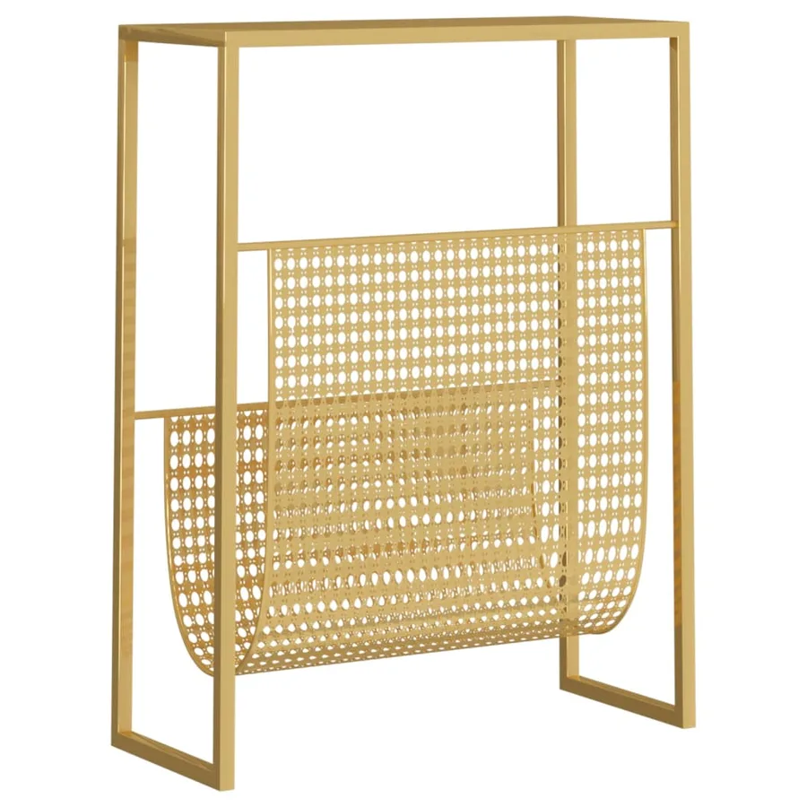 Porte-revue Doré 35x15x45 cm Acier - 5