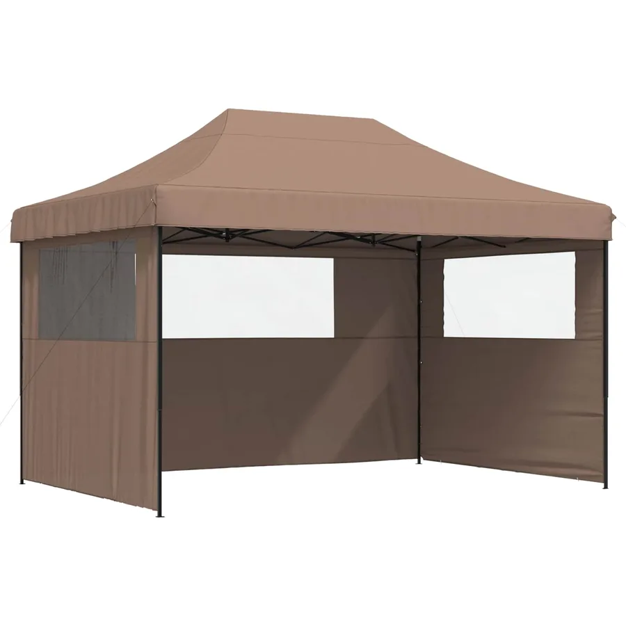 Tente de fête Marron 279 x 410 x 315 cm Tissu Oxford - 2