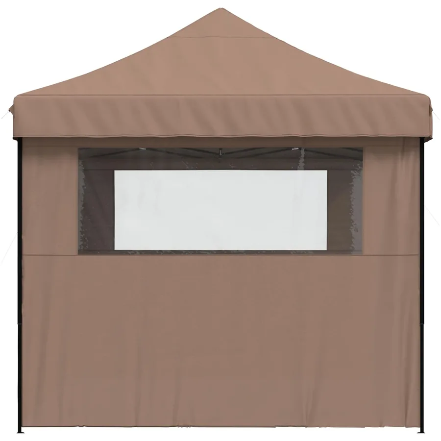 Tente de fête Marron 279 x 410 x 315 cm Tissu Oxford - 5