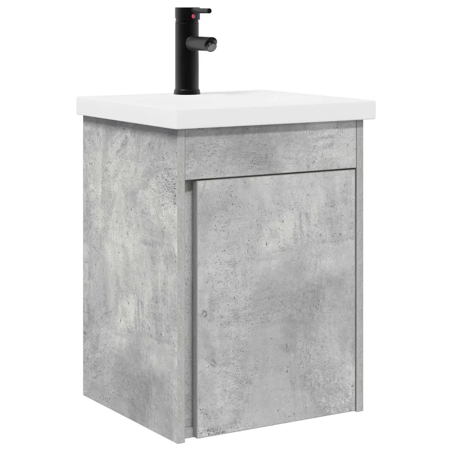 Meuble de salle de bain avec robinet Gris béton - 2