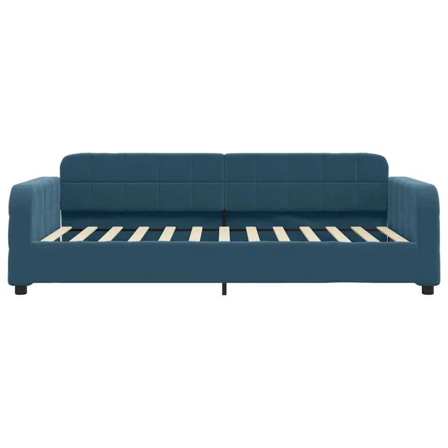 Lit de repos sans matelas bleu 90x200 cm velours - 3