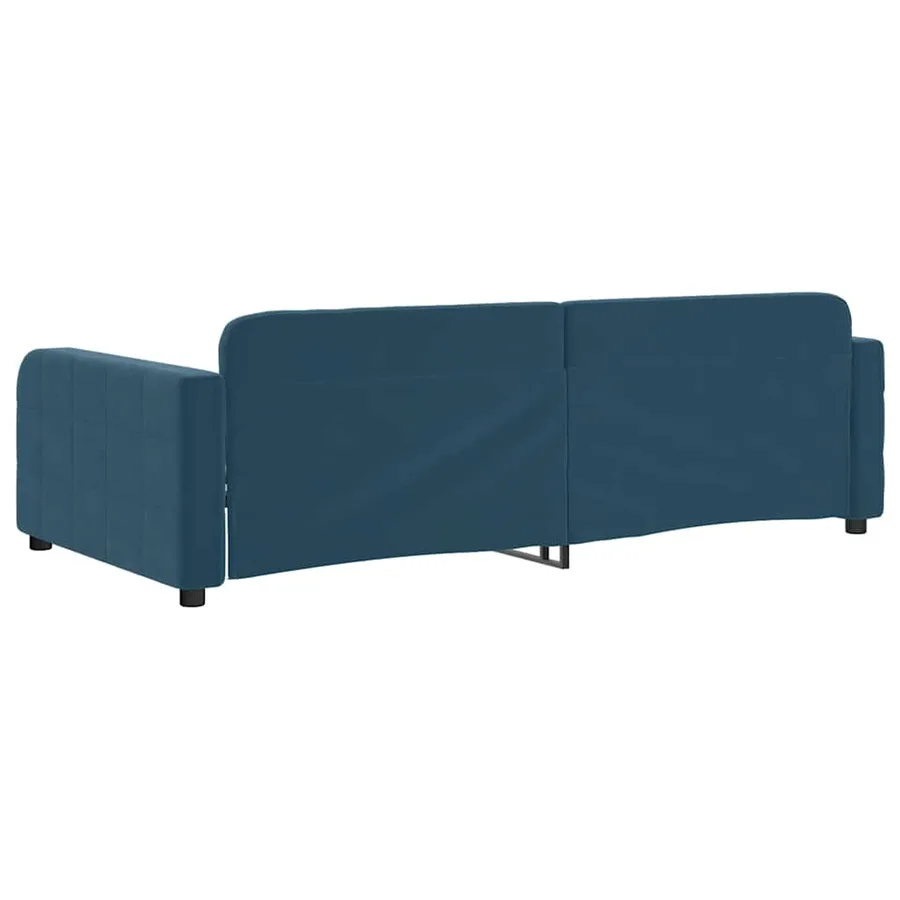 Lit de repos sans matelas bleu 90x200 cm velours - 5